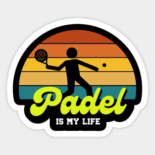 Padel Lover Retro Design Sticker